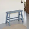 Hivvago Rena Counter Height Bench, 33 Inch Ocean Blue Mahogany Wood Frame In Blue