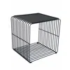 Hivvago Reo 16 Inch Side End Table, Waterfall Black Metal Wire Frame
