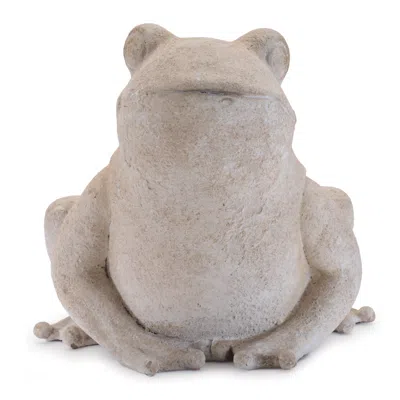 Hivvago Resin Frog 6"h In Gray