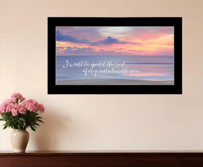Hivvago Rest Of My Sunsets Black Framed Print Wall Art In Multi