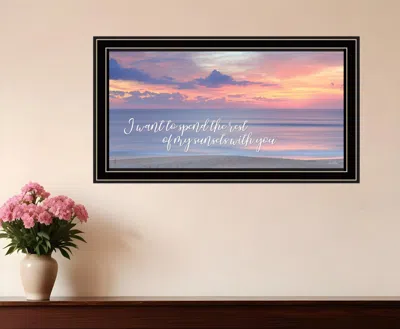 Hivvago Rest Of My Sunsets Black Framed Print Wall Art