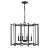 Hivvago Rhian 8-light Matte Black Pendant In Black