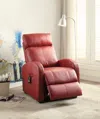 Hivvago Ricardo Recliner With Power Lift, Red In Red