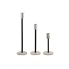 Hivvago Ricco Tabletop Accent Decoration Set Of 3, Black, Elegant Silver Metal In Silver
