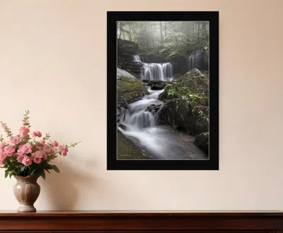 Hivvago Ricketts Waterfall Black Framed Print Wall Art