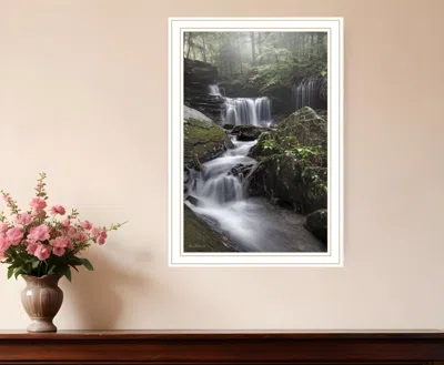 Hivvago Ricketts Waterfall White Framed Print Wall Art