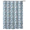 Hivvago Riga 72 Inch Shower Curtain, Blue Seashells Print, Button Holes, Microfiber In Blue
