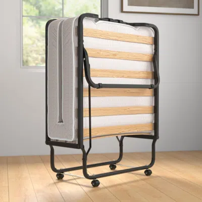 Hivvago Rollaway Folding Bed With Memory Foam Mattress Made In Italy