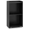 Hivvago Rolling Podium Stand With 2 Shelves And Lockable Wheels