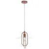 Hivvago Rose Gold And Clear Simple Iron Ceiling Light With Clear Shades In Pink