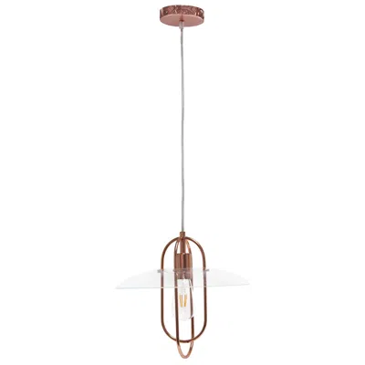 HIVVAGO ROSE GOLD AND CLEAR SIMPLE IRON CEILING LIGHT WITH CLEAR SHADES