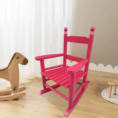 Hivvago Rose Red Children's Rocking Chair