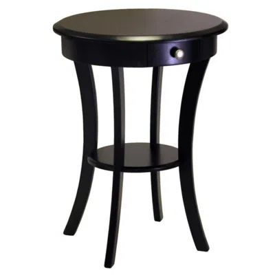 Hivvago Round Accent Table Black