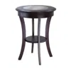 Hivvago Round Accent Table Cappuccino