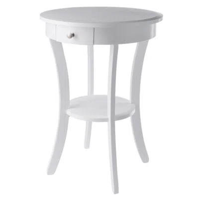 Hivvago Round Accent Table White