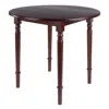 Hivvago Round Drop Leaf Dining Table Walnut