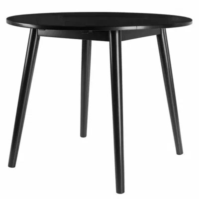 Hivvago Round Drop Leaf Dining Table Black