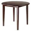 Hivvago Round Drop Leaf Dining Table Walnut