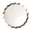 Hivvago Round Mirror With Scalloped Metal Frame, Gold In Gold