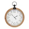 Hivvago Round Wood Wall Clock Under Glass 23.75"d In Multi