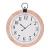 Hivvago Round Wooden Wall Clock 24"d In Neutral