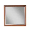 Hivvago Rue 36 X 40 Rectangular Dresser Mirror, Mahogany Wood Frame, Warm Brown