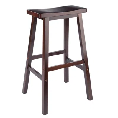 Hivvago Saddle Seat Bar Stool Walnut