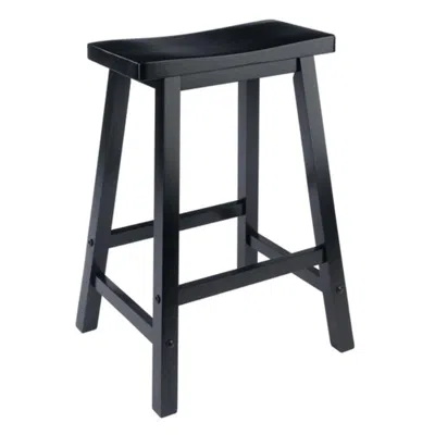 Hivvago Saddle Seat Counter Stool Black