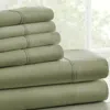 Hivvago Sage 4 Pcs Soft Wrinkle Resistant Microfiber/polyester Sheet Set In Green