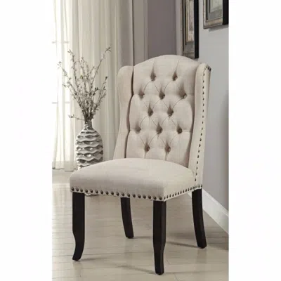 HIVVAGO SANIA I RUSTIC SIDE CHAIR, ANTIQUE BLACK FINISH, SET OF 2