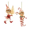 Hivvago Santa's Jolly Elf Ornament (set Of 12) In Multi