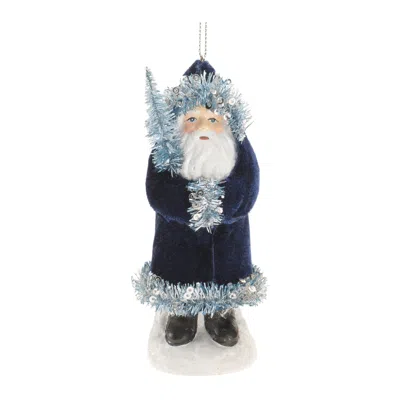 Hivvago Santa Ornament (set Of 4) In Blue