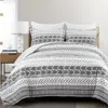 Hivvago Scandinavian Chevron 5 Piece Black White Lightweight Comforter Set In Gray