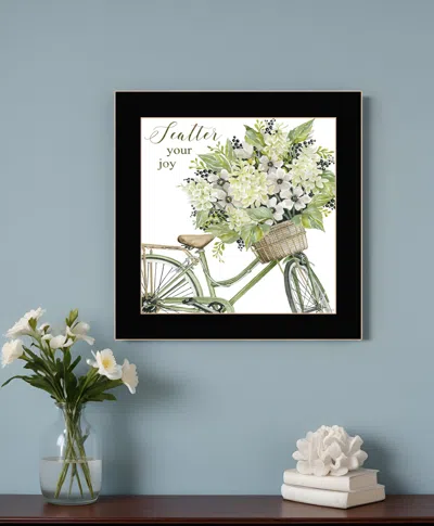 Hivvago Scatter Your Joy With Flowers Black Framed Print Wall Art