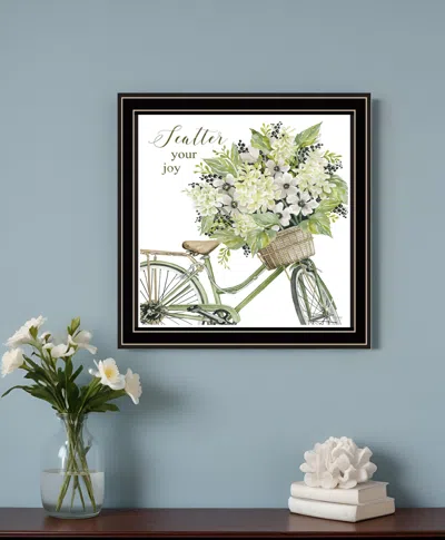 Hivvago Scatter Your Joy With Flowers Black Framed Print Wall Art
