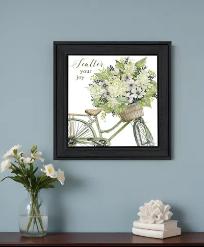 Hivvago Scatter Your Joy With Flowers Black Framed Print Wall Art