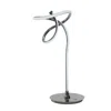 Hivvago Sea 22 Inch Table Lamp, Accent Twisted Led Light, Modern Style, Chrome Base In Metallic