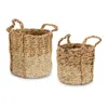 Hivvago Seagrass Basket With Handles (set Of 2) In Brown