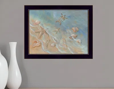 HIVVAGO SEASHORE STAR BLACK FRAMED PRINT WALL ART