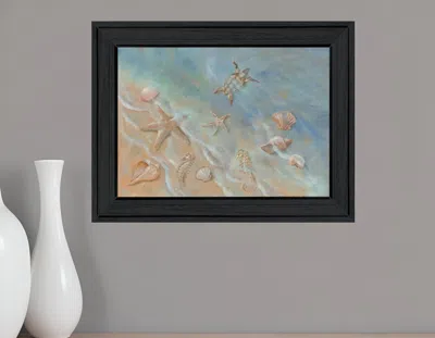 HIVVAGO SEASHORE STAR BLACK FRAMED PRINT WALL ART
