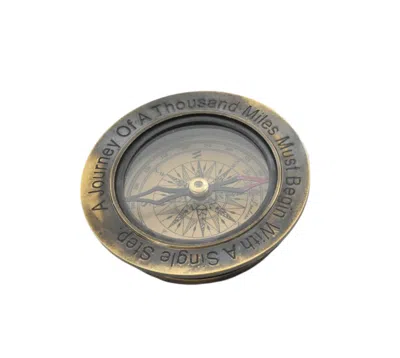Hivvago Set Of 2 100 Year Calendar And Compass Quote In Gray