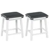 Hivvago Set Of 2 24/30 Inch Dining Bar Stool With Acacia Wood Frame-24 Inches