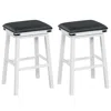 Hivvago Set Of 2 24/30 Inch Dining Bar Stool With Acacia Wood Frame-30 Inches