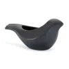 Hivvago Set Of 2 Black Ceramic Bird Containers In Gray