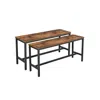 Hivvago Set Of 2 Dining Table Benches In Brown