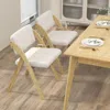 Hivvago Set Of 2 Folding Kitchen Dining Chairs With Rubber Wood Legs-natural