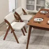 Hivvago Set Of 2 Folding Kitchen Dining Chairs With Rubber Wood Legs-walnut