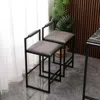 Hivvago Set Of 2 Modern Counter Height Barstools With Armless Design
