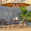 Hivvago Set Of 2 Patio Dining Chairs With Curved Armrests And Reinforced Steel Frame