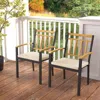 Hivvago Set Of 2 Patio Dining Chairs With Removable Padded Cushions-18 Inches